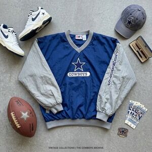 Vintage 90s Dallas Cowboys Pullover Jacket Unique Sports Generation Men's XLT
